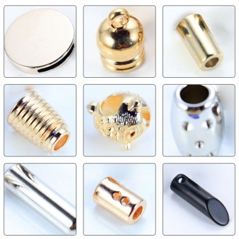 Bronze/Rose Gold/Glossy black/Gold/White/Platinum/Matte black-Alloy End Stopper