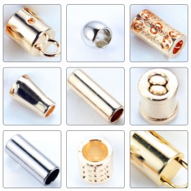 Gold/Bronze/Rose Gold/Glossy black/White/Platinum/Matte black-Alloy End Stopper Gold/Bronze/Rose Gold/Glossy black/White/Platinum/Matte black-Alloy End Stopper