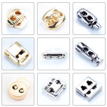 Rose Gold/White/Matte black/Bronze/Gold/Platinum/Glossy black-Alloy Spring Buckle