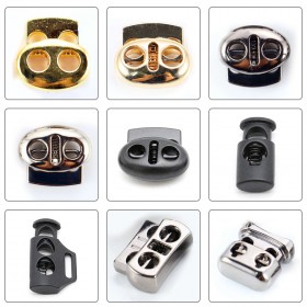 Gold/Platinum/Rose Gold/Black-Alloy Porous Rectangular Spring Buckle